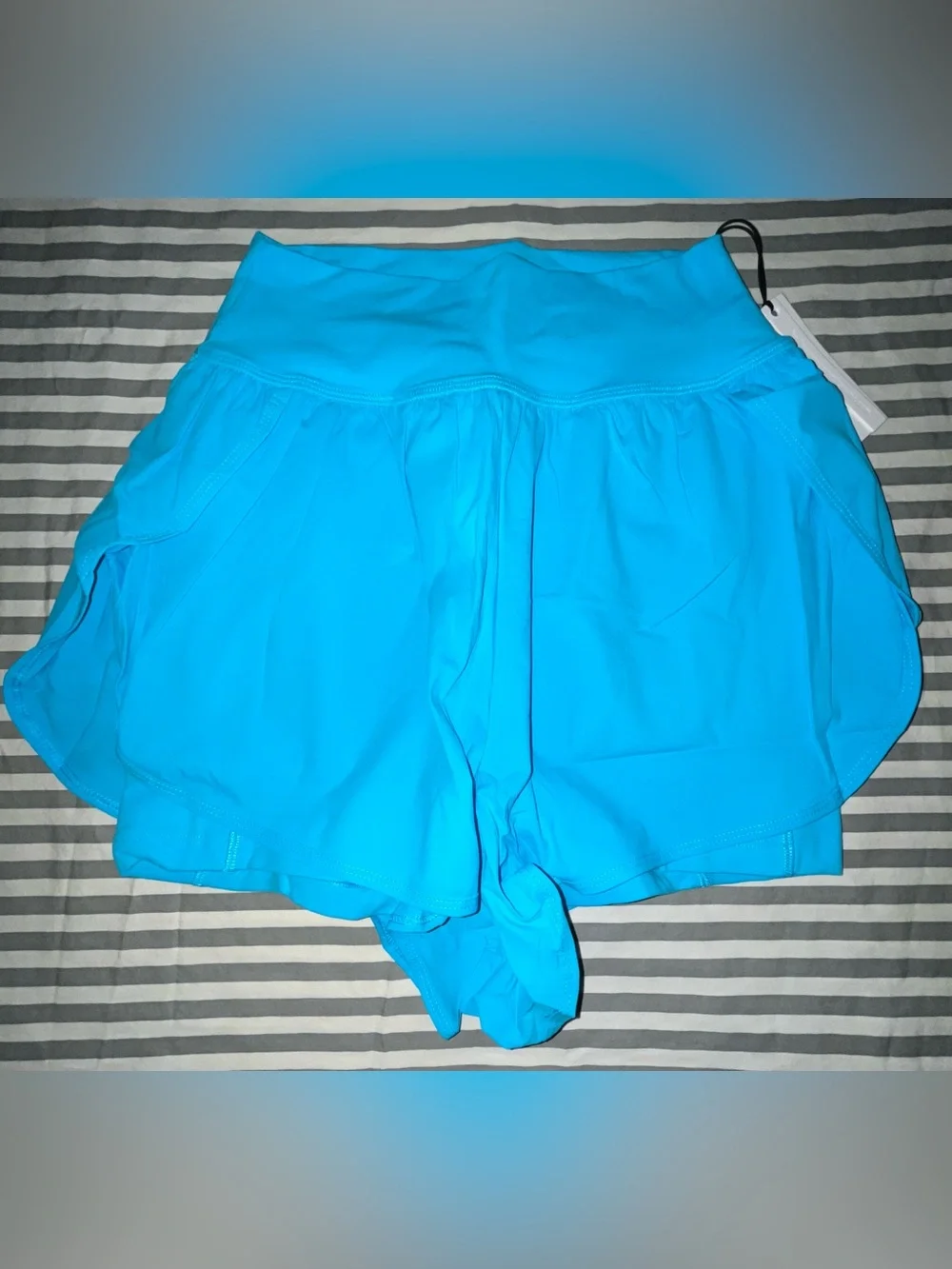 Paragon Fitwear RecStretch Apex Sports Bra & AirLift Track Short in Azure Size M
